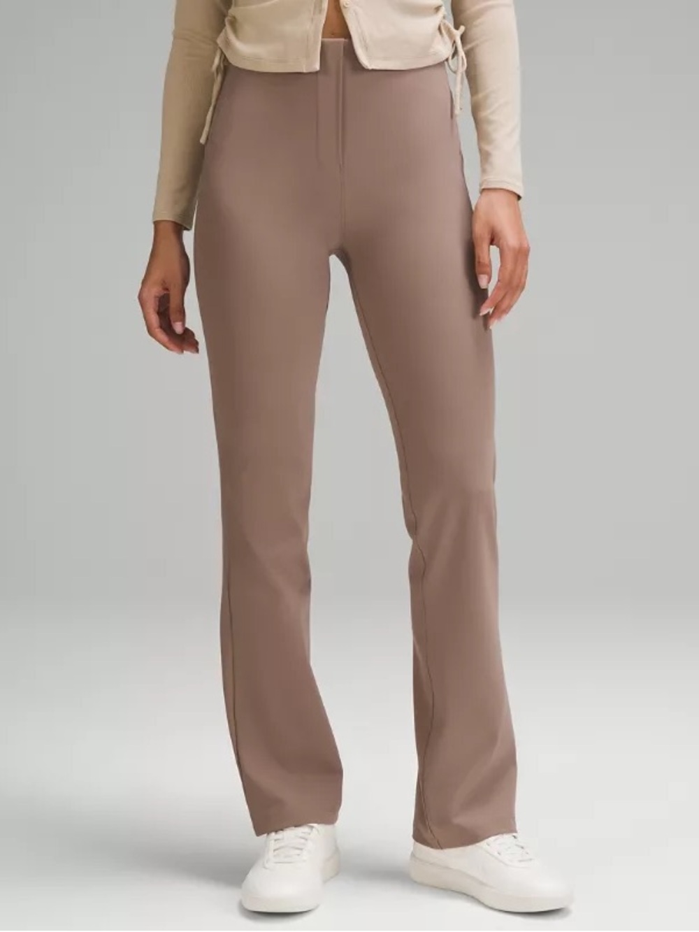 lululemon athletica pull on pants, taupe size 16